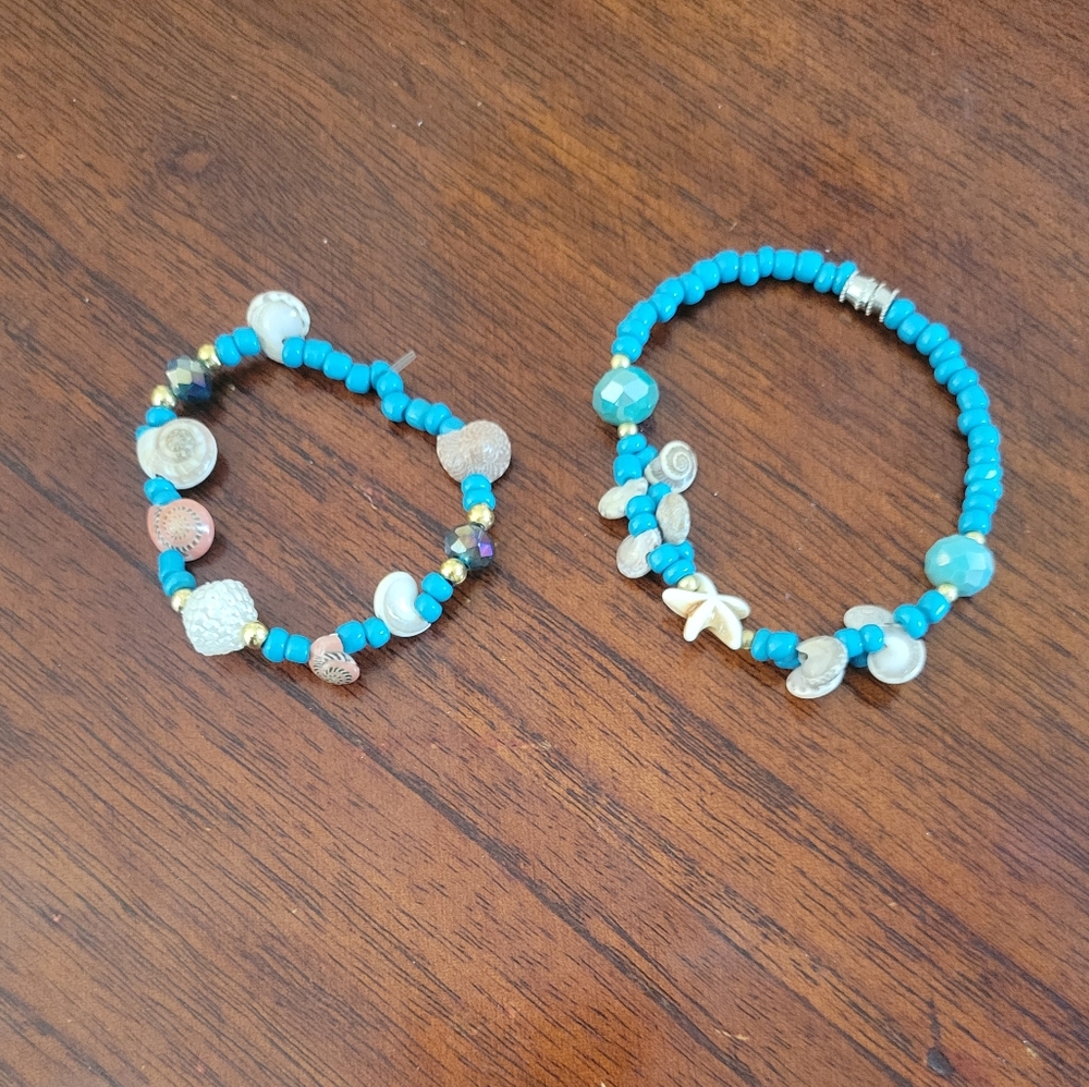 NEW Shell Bracelet and Anklet Set Real Shells  Handmade Great Gift